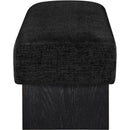 Meridian Alora Black Fabric Bench IMAGE 4