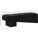 Meridian Alora Black Fabric Bench IMAGE 8