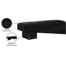 Meridian Alora Black Fabric Bench IMAGE 9