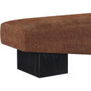 Meridian Alora Cognac Fabric Bench IMAGE 5