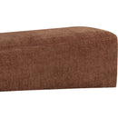 Meridian Alora Cognac Fabric Bench IMAGE 6