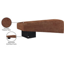 Meridian Alora Cognac Fabric Bench IMAGE 9