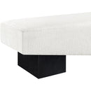 Meridian Alora Cream Fabric Bench IMAGE 5