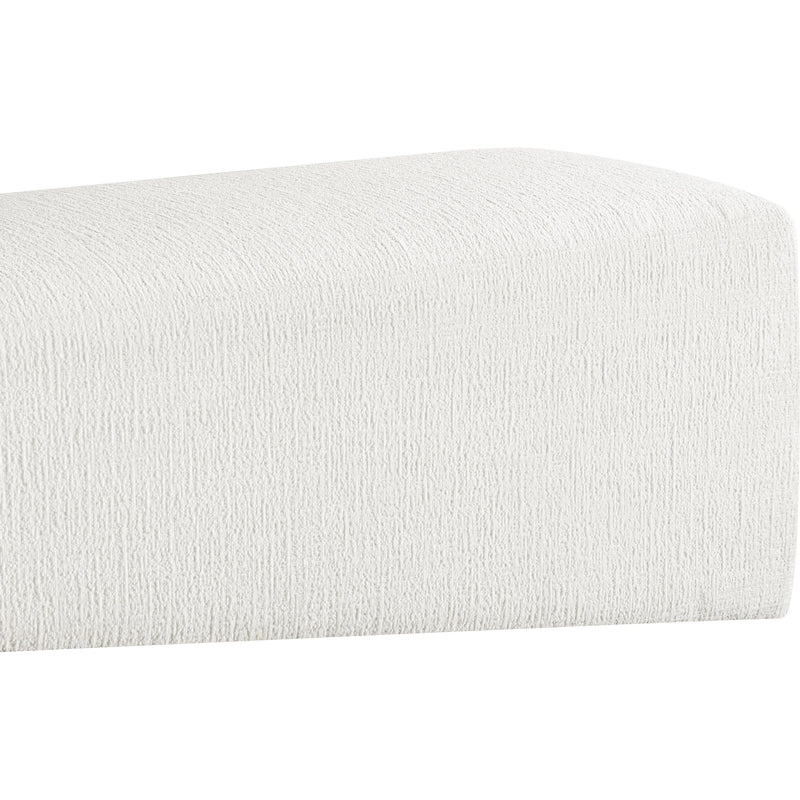 Meridian Alora Cream Fabric Bench IMAGE 6