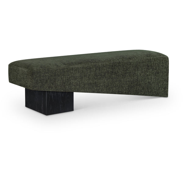 Meridian Alora Green Fabric Bench IMAGE 1