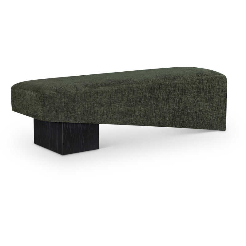 Meridian Alora Green Fabric Bench IMAGE 1