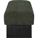 Meridian Alora Green Fabric Bench IMAGE 4
