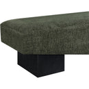 Meridian Alora Green Fabric Bench IMAGE 5