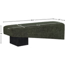 Meridian Alora Green Fabric Bench IMAGE 8