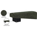 Meridian Alora Green Fabric Bench IMAGE 9