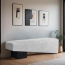 Meridian Alora Grey Fabric Bench IMAGE 2