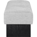 Meridian Alora Grey Fabric Bench IMAGE 4