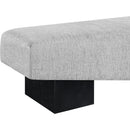Meridian Alora Grey Fabric Bench IMAGE 5