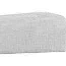 Meridian Alora Grey Fabric Bench IMAGE 6