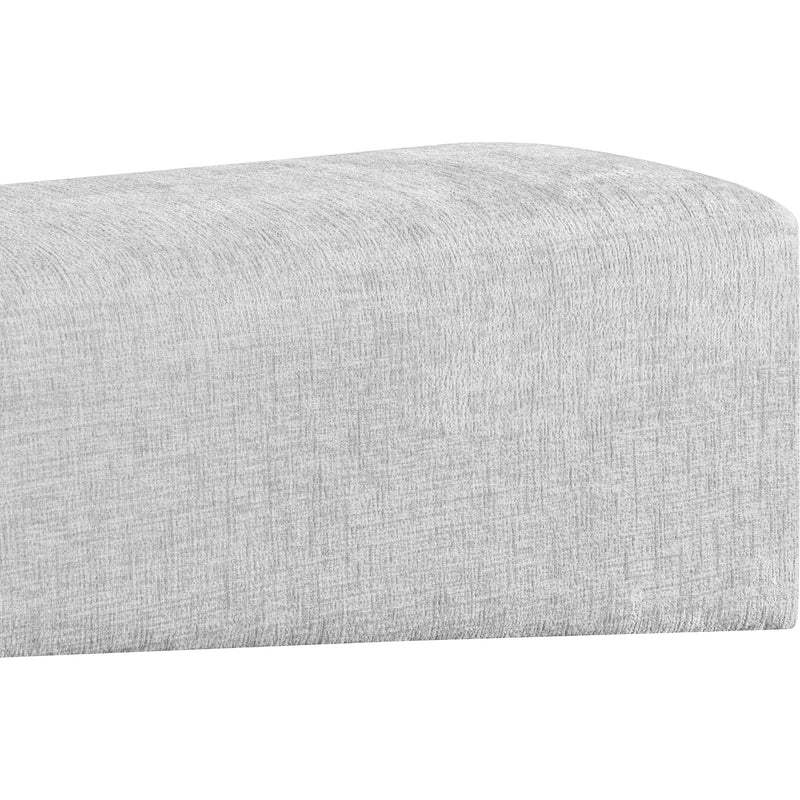 Meridian Alora Grey Fabric Bench IMAGE 6