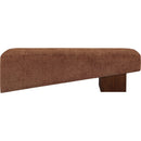Meridian Alora Cognac Fabric Bench IMAGE 3