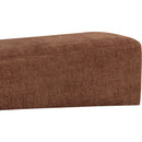Meridian Alora Cognac Fabric Bench IMAGE 6