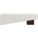 Meridian Alora Cream Fabric Bench IMAGE 3