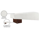 Meridian Alora Cream Fabric Bench IMAGE 9