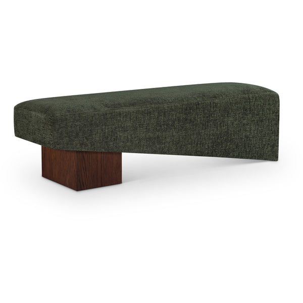 Meridian Alora Green Fabric Bench IMAGE 1