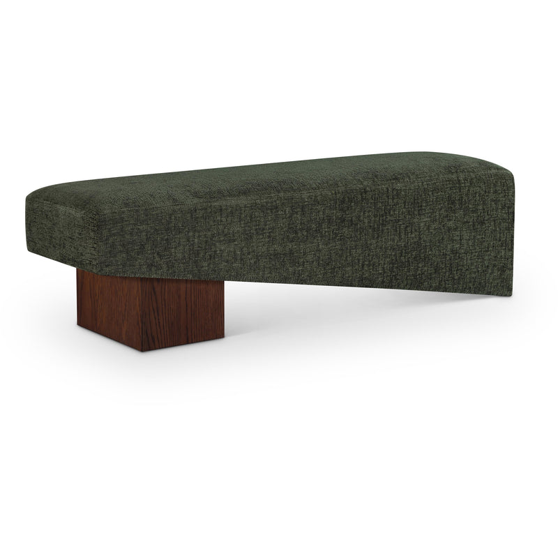 Meridian Alora Green Fabric Bench IMAGE 1