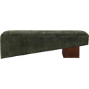 Meridian Alora Green Fabric Bench IMAGE 3