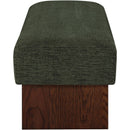 Meridian Alora Green Fabric Bench IMAGE 4