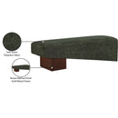 Meridian Alora Green Fabric Bench IMAGE 9