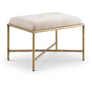 Meridian Valley Beige Chenille Fabric Bench IMAGE 1