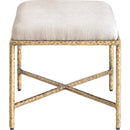 Meridian Valley Beige Chenille Fabric Bench IMAGE 4