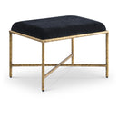 Meridian Valley Black Chenille Fabric Bench IMAGE 1