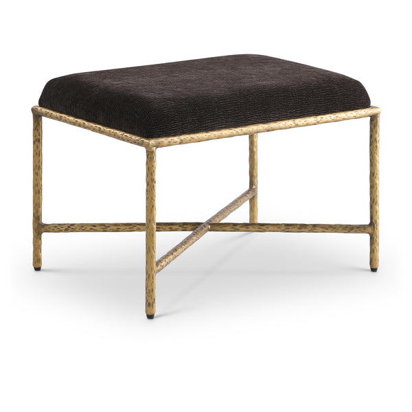 Meridian Valley Brown Chenille Fabric Bench IMAGE 1