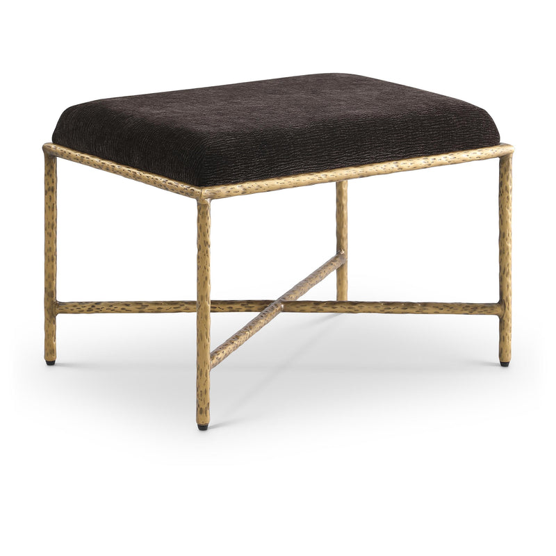 Meridian Valley Brown Chenille Fabric Bench IMAGE 1