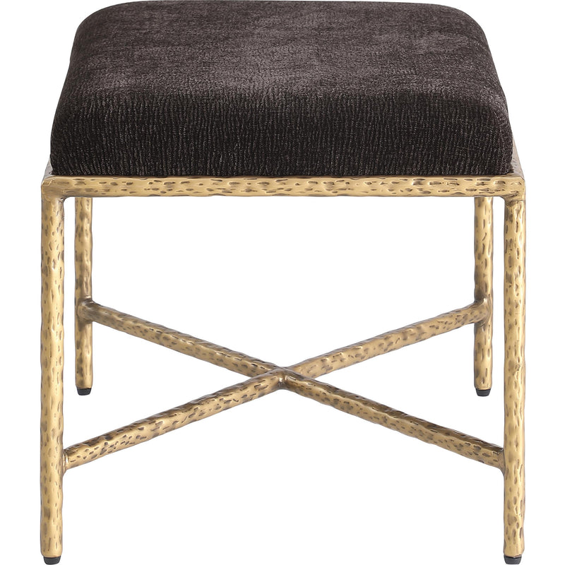 Meridian Valley Brown Chenille Fabric Bench IMAGE 4