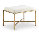 Meridian Valley Cream Chenille Fabric Bench IMAGE 1