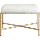 Meridian Valley Cream Chenille Fabric Bench IMAGE 3