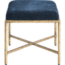 Meridian Valley Navy Chenille Fabric Bench IMAGE 4