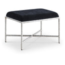 Meridian Valley Black Chenille Fabric Bench IMAGE 1