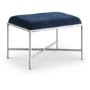 Meridian Valley Navy Chenille Fabric Bench IMAGE 1
