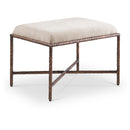 Meridian Valley Beige Chenille Fabric Bench IMAGE 1