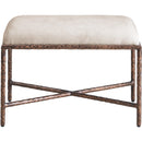 Meridian Valley Beige Chenille Fabric Bench IMAGE 3