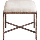 Meridian Valley Beige Chenille Fabric Bench IMAGE 4