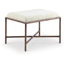 Meridian Valley Cream Chenille Fabric Bench IMAGE 1