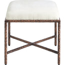 Meridian Valley Cream Chenille Fabric Bench IMAGE 4