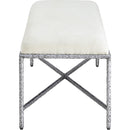 Meridian Valley Cream Chenille Fabric Bench IMAGE 4