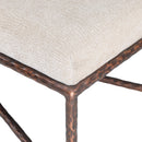 Meridian Valley Beige Chenille Fabric Bench IMAGE 5