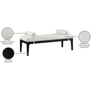 Meridian Priscilla Cream Linen Textured Fabric Bench IMAGE 9