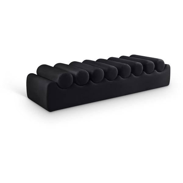 Meridian Rumble Black Vegan Leather Bench IMAGE 1