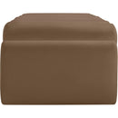 Meridian Rumble Brown Vegan Leather Bench IMAGE 4