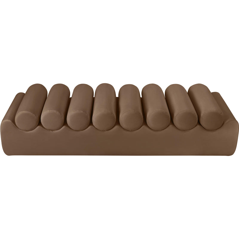 Meridian Rumble Brown Vegan Leather Bench IMAGE 5